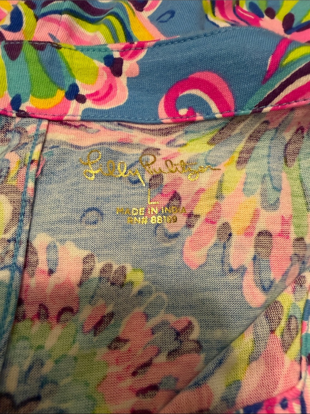 Lilly Pulitzer Blue Dress with Pink Paisley Print - Picture 10 of 10